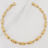 Pulso Rustico Cilindro 4.55g / 20cm / 3.96mm Oro Amarillo 18K