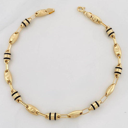 Pulso Rustico Corona 5.4g / 22.05cm / 3.36mm Oro Amarillo 18K