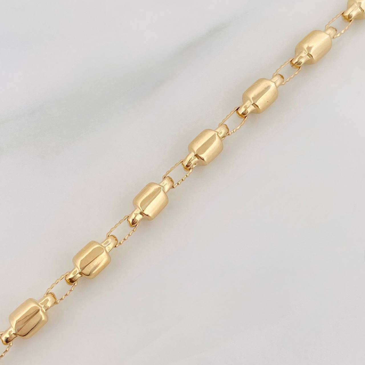 Pulso Rustico Barril 5g / 19cm / 4.69mm Oro Amarillo 18K