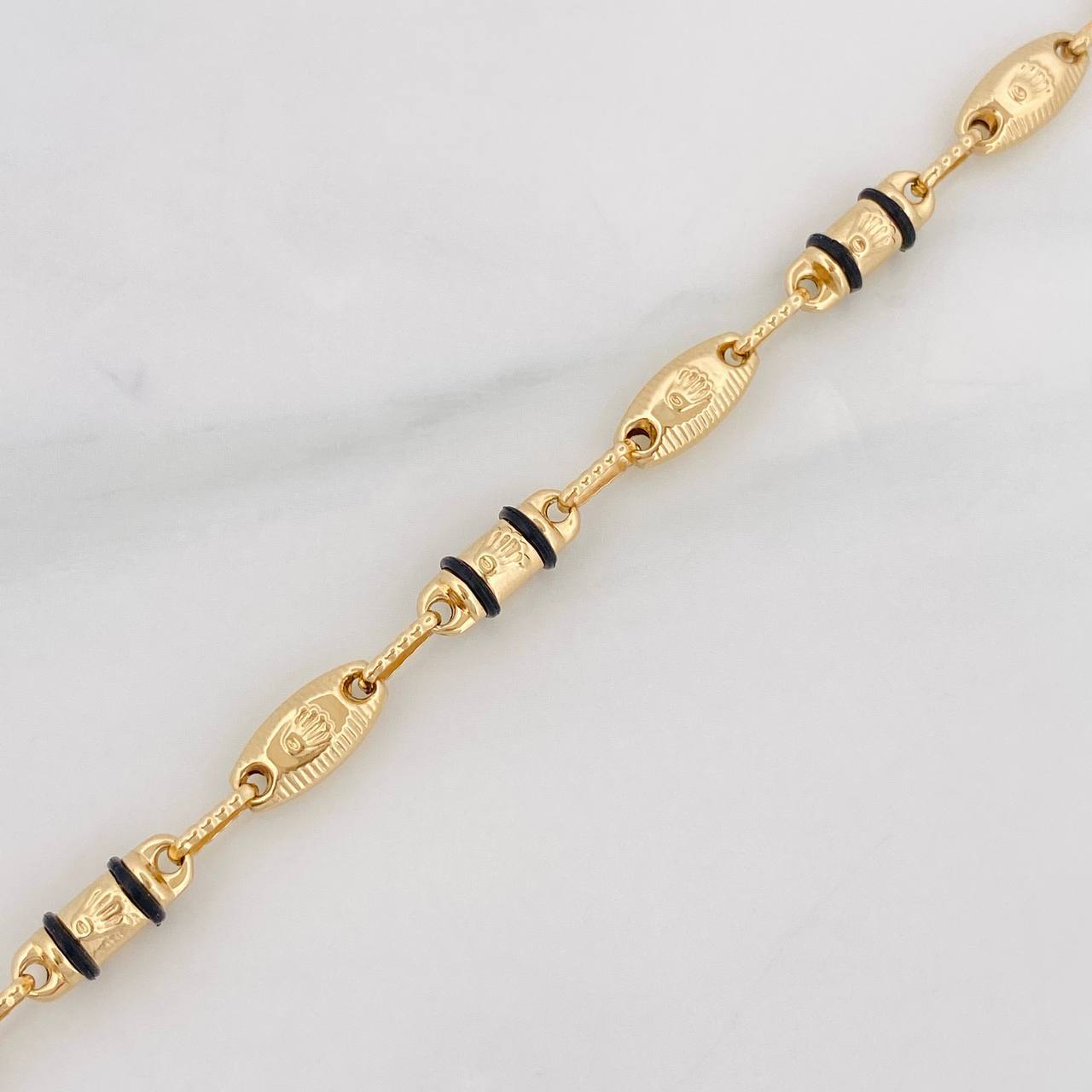 Pulso Rustico Corona 4.65g / 20cm / 3.67mm Oro Amarillo 18K