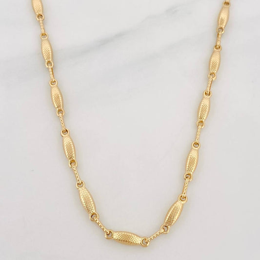 Cadena Rustica Eslabon 11.7g / 65cm / 3.36mm Oro Amarillo 18K