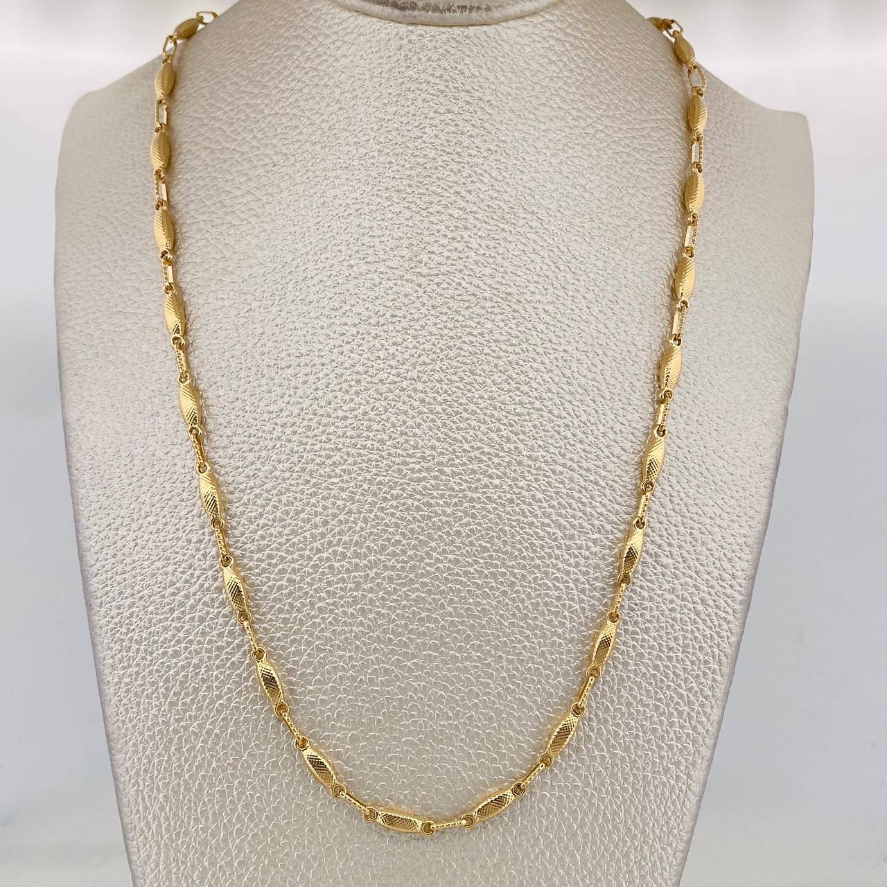 Cadena Rustica Eslabon 11.7g / 65cm / 3.36mm Oro Amarillo 18K
