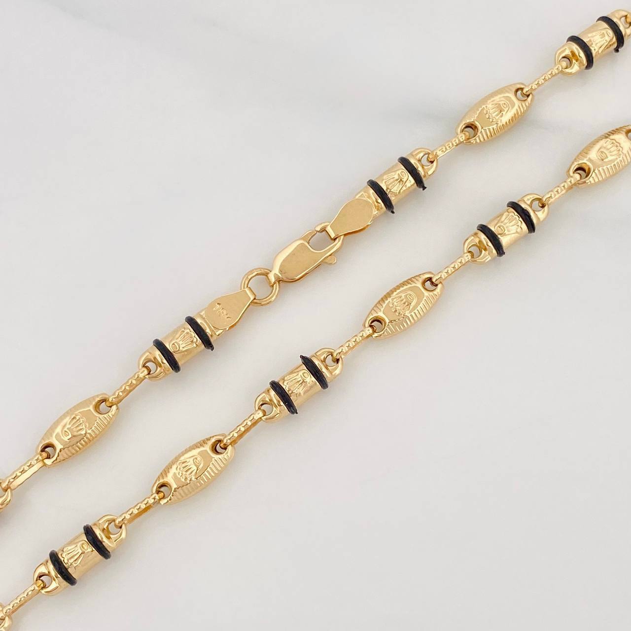 Cadena Rustica Corona 15.3g / 65cm / 4.78mm Oro Amarillo 18K