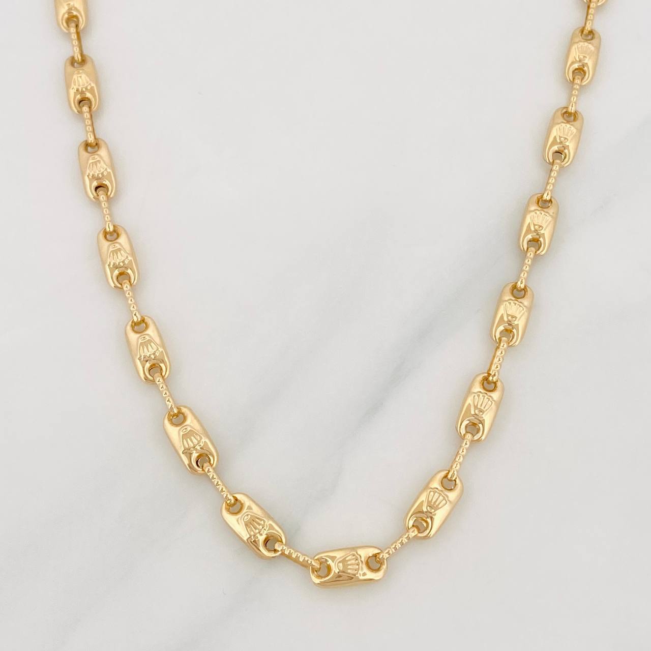 Cadena Rustica Corona 14.85g / 65cm / 4.35mm Oro Amarillo 18K