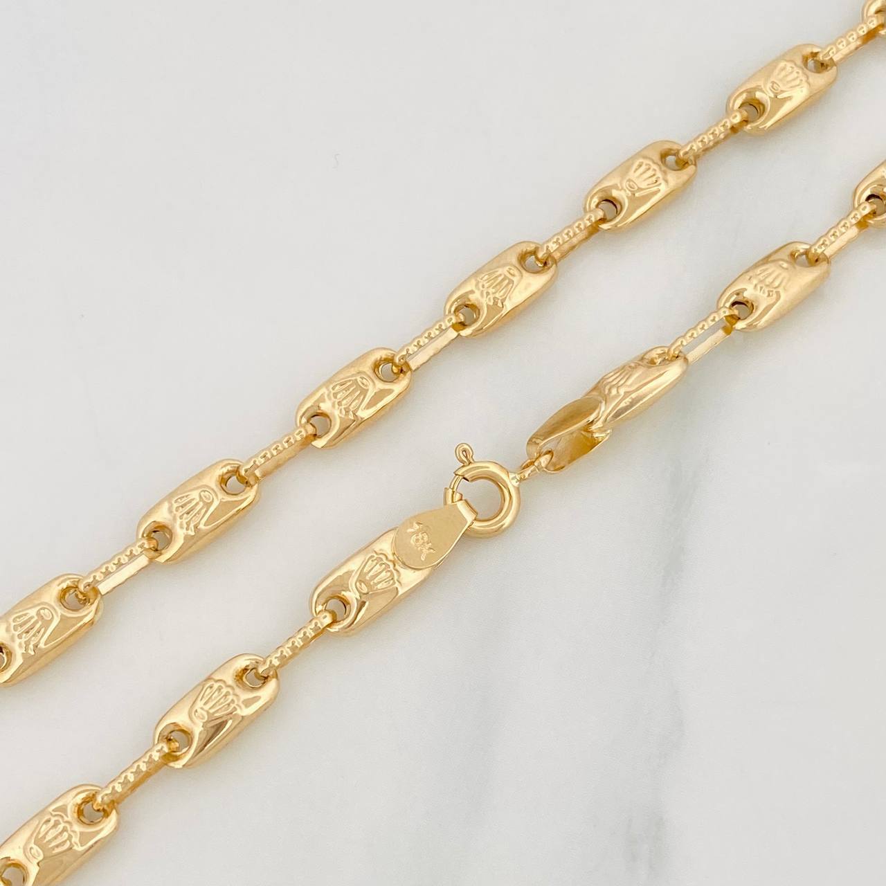 Cadena Rustica Corona 14.85g / 65cm / 4.35mm Oro Amarillo 18K