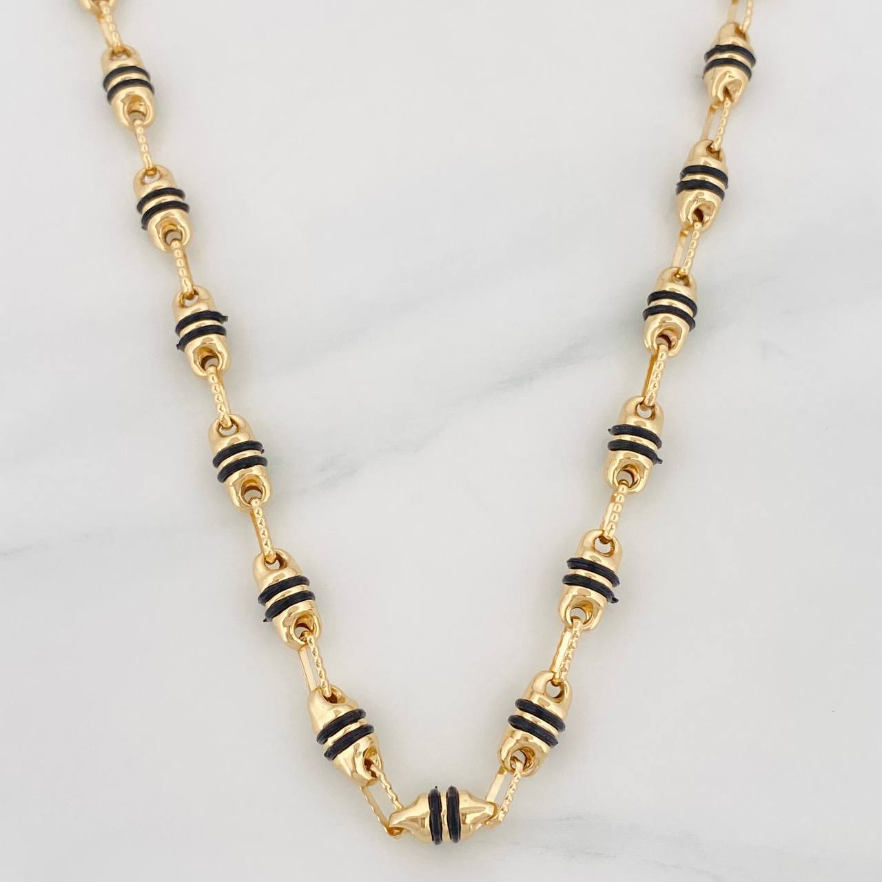 Cadena Rustica Barril 13.75g / 60cm / 4.17mm Oro Amarillo 18K
