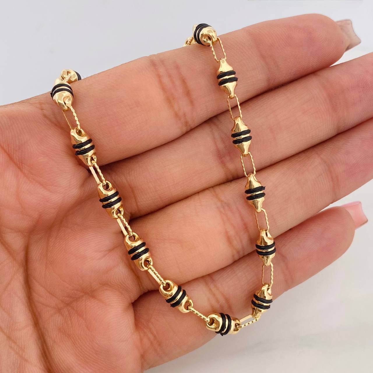 Cadena Rustica Barril 13.75g / 60cm / 4.17mm Oro Amarillo 18K