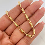 Cadena Rustica Tribal 15.3g / 65cm / 4.35mm Oro Amarillo 18K