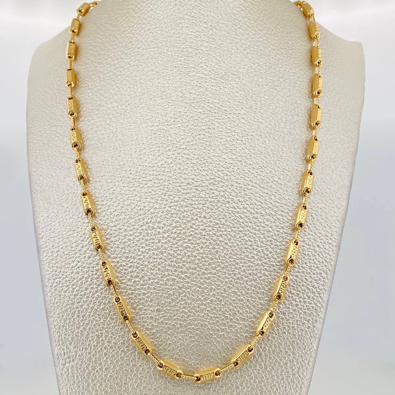 Cadena Rustica Tribal 15.3g / 65cm / 4.35mm Oro Amarillo 18K