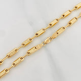 Cadena Rustica Tribal 15.3g / 65cm / 4.35mm Oro Amarillo 18K