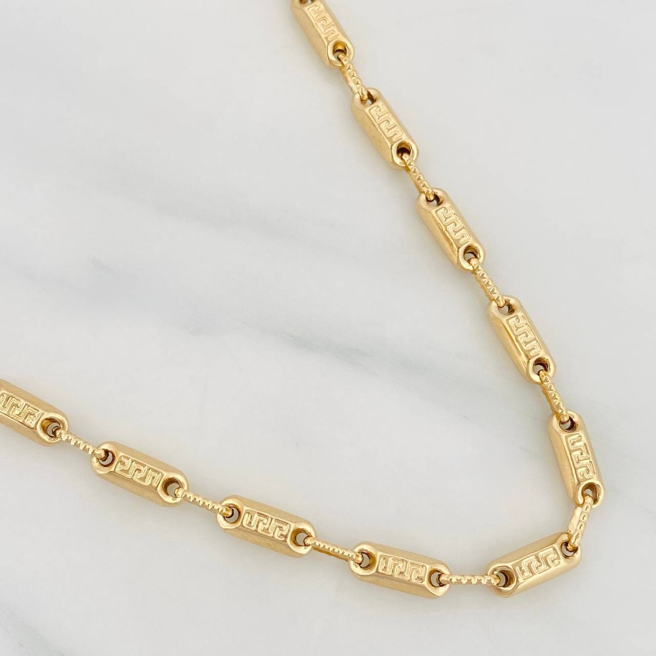 Cadena Rustica Tribal 15.3g / 65cm / 4.35mm Oro Amarillo 18K