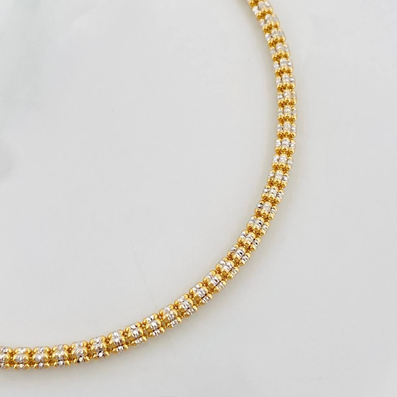 Pulso Ice 7.15g / 20.05cm / 3.04mm Dos Oros Amarillo Blanco 18K