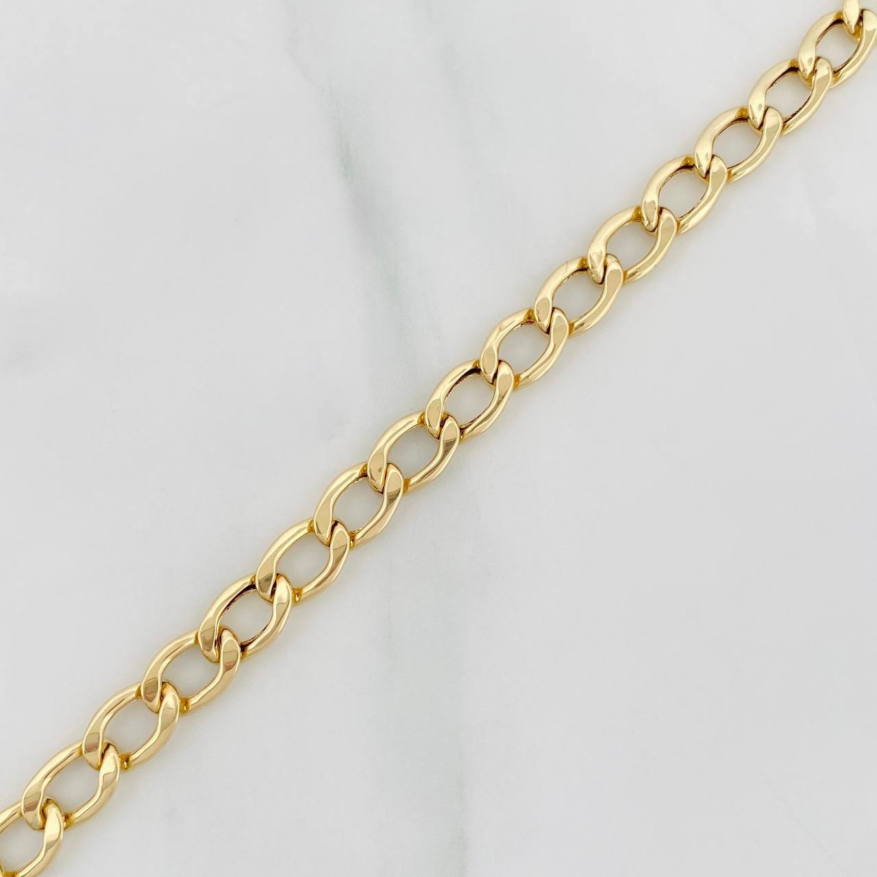 Pulso Cubana Corazon 3.85g / 18.05cm / 5.8mm Oro Amarillo 18K