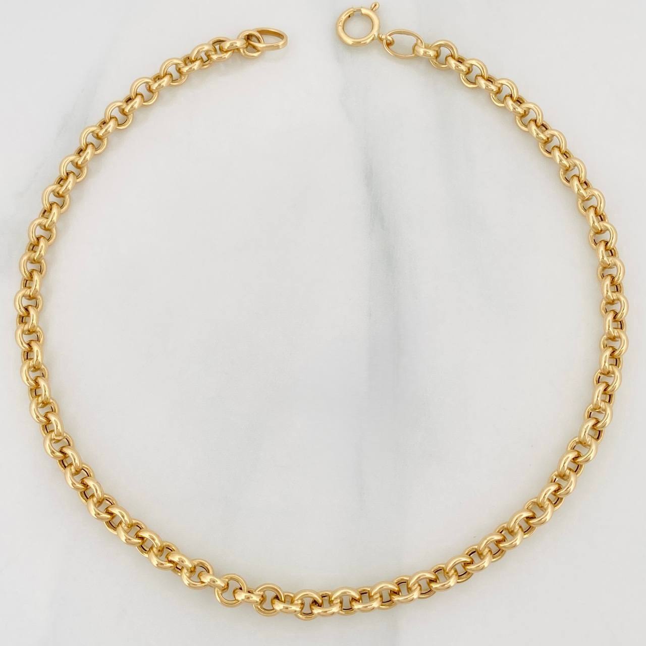 Tobillera Rolo 2.85g / 22.05cm / 3.73mm Oro Amarillo 18K