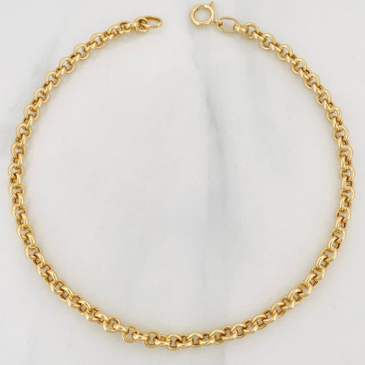 Tobillera Rolo 2.85g / 22.05cm / 3.73mm Oro Amarillo 18K