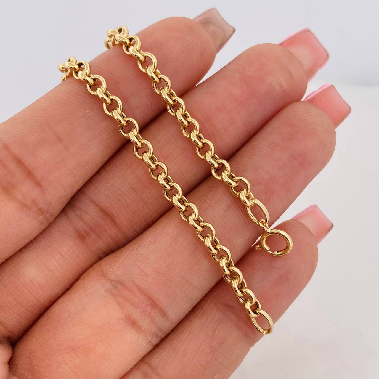 Tobillera Rolo 2.85g / 22.05cm / 3.73mm Oro Amarillo 18K