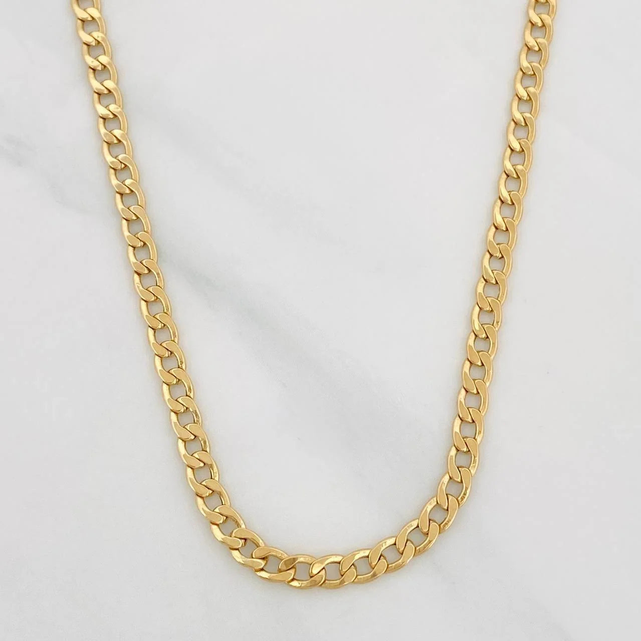 Cadena Cubana 7.35g / 60cm / 3.4mm Oro Amarillo 18K