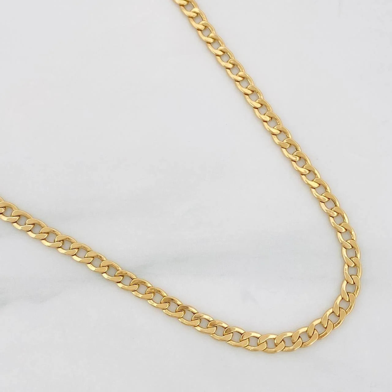 Cadena Cubana 7.35g / 60cm / 3.4mm Oro Amarillo 18K