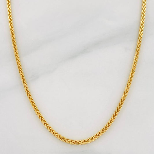 Cadena Franco 4.4g / 50cm / 1.74mm Oro Amarillo 18K