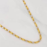 Cadena Escalera Plana 4.1g / 60cm / 2.38mm Dos Oros Amarillo Blanco 18K