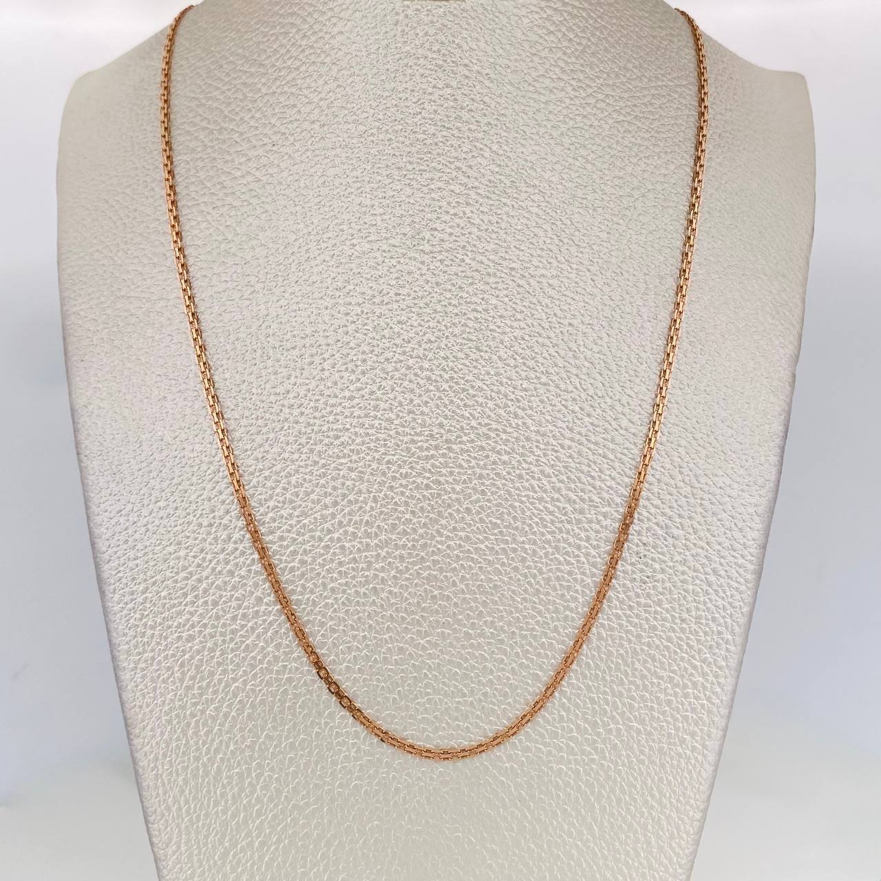 Cadena China 3.75g / 45cm / 1.71mm Oro Rosa 18K