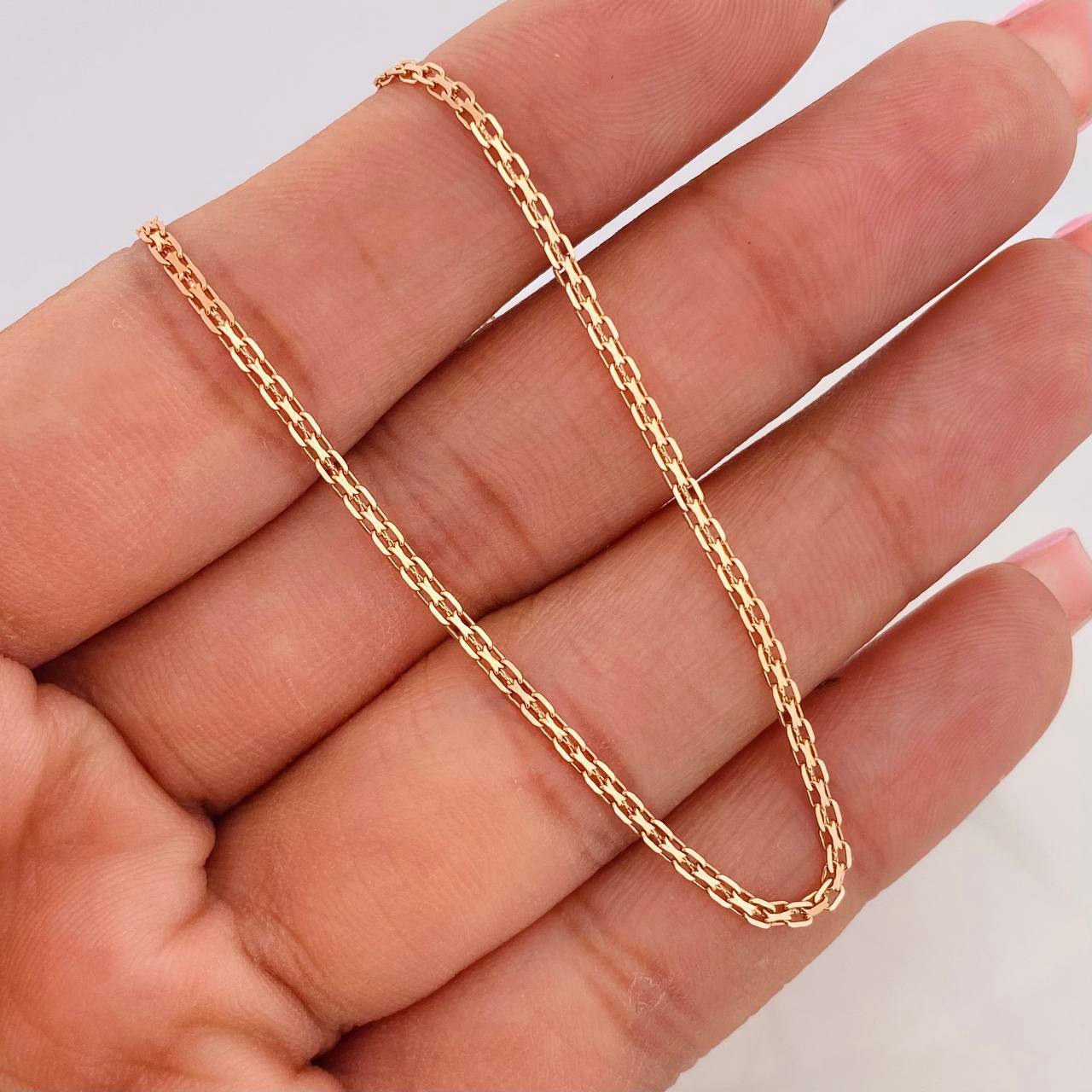 Cadena China 3.75g / 45cm / 1.71mm Oro Rosa 18K