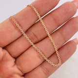 Cadena China 3.75g / 45cm / 1.71mm Oro Rosa 18K