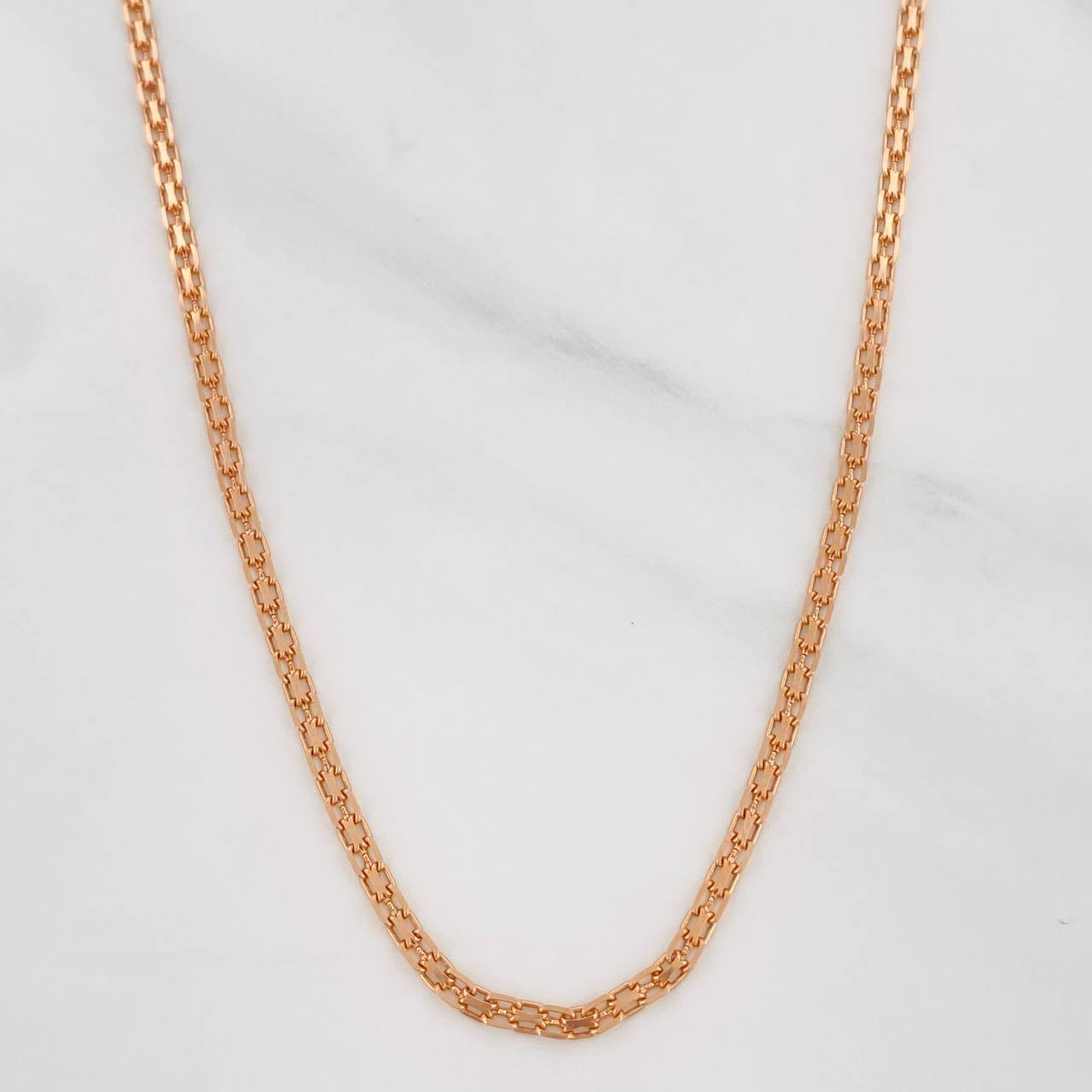 Cadena China 3.75g / 45cm / 1.71mm Oro Rosa 18K