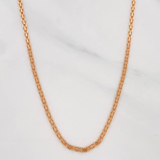 Cadena China 3.75g / 45cm / 1.71mm Oro Rosa 18K