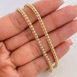 Cadena Ice 19.8g / 60cm / 3.05mm Dos Oros Amarillo Blanco 18K