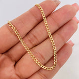Cadena Cubana 2.15g / 45cm / 2.25mm Oro Amarillo 18K