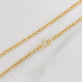 Cadena Cubana 2.15g / 45cm / 2.25mm Oro Amarillo 18K