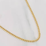 Cadena Cubana 2.15g / 45cm / 2.25mm Oro Amarillo 18K