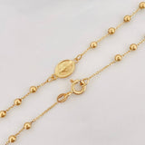 Cadena Denario Virgen Milagrosa 3.1g / 45cm / 0.88mm Oro Amarillo 18K