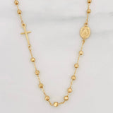 Cadena Denario Virgen Milagrosa 3.1g / 45cm / 0.88mm Oro Amarillo 18K