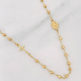 Cadena Denario Virgen Milagrosa 3.1g / 45cm / 0.88mm Oro Amarillo 18K