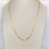 Cadena Escalera Plana 2.3g / 45cm / 2.34mm Oro Amarillo 18K