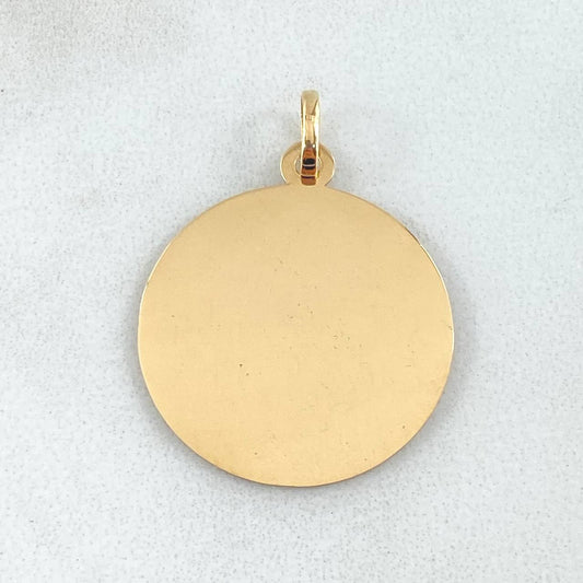 Dije Placa Circulo 2.2gr / 1.7cm / Oro Amarillo 18K