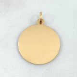Dije Placa Circulo 2.2gr / 1.7cm / Oro Amarillo 18K