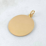Dije Placa Circulo 2.2gr / 1.7cm / Oro Amarillo 18K