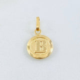 Dije Circulo Letra B 0.35 g / 1.6 cm Oro Amarillo 18K