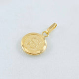 Dije Circulo Letra S 0.45 g / 1.6 cm Oro Amarillo 18K
