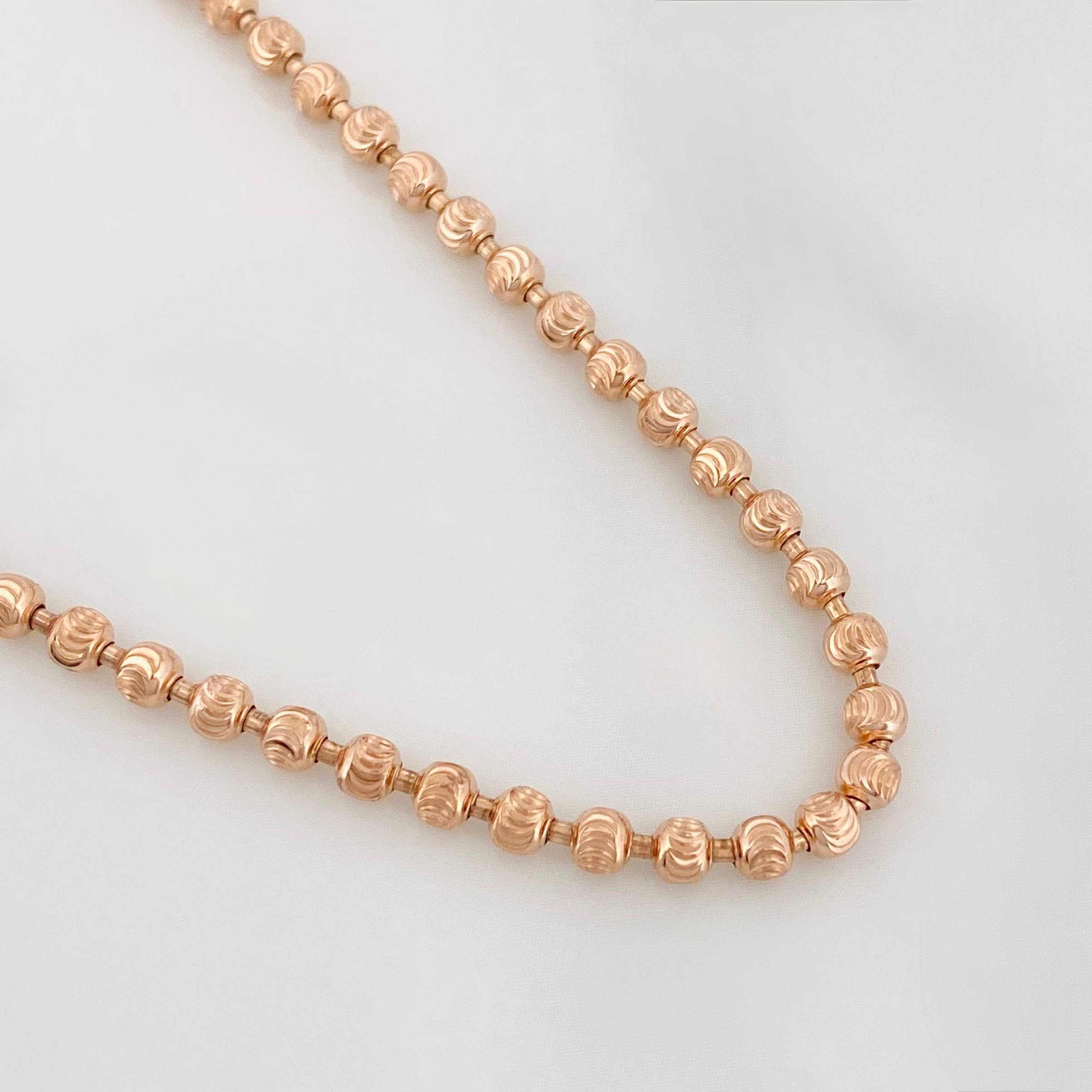 Cadena Militar Media Luna 20.9 g / 66.05 cm / 3 mm Oro Rosa 18K