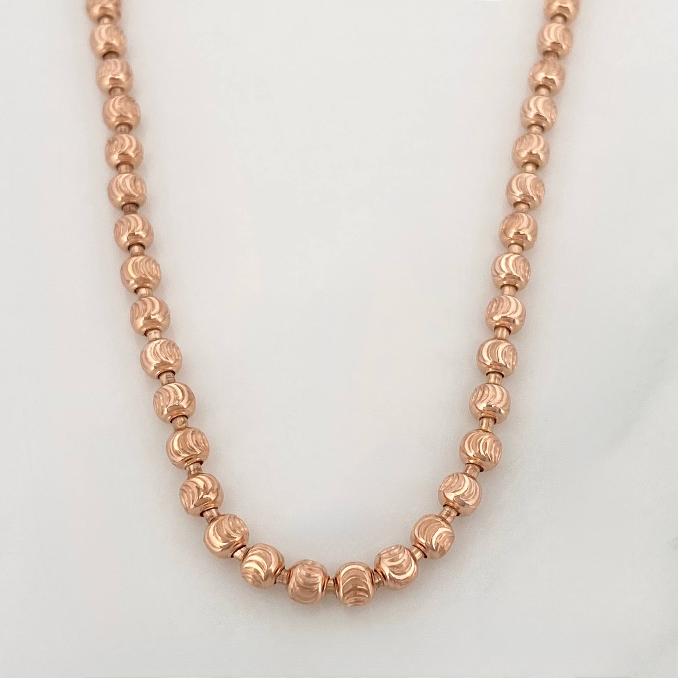 Cadena Militar Media Luna 20.9 g / 66.05 cm / 3 mm Oro Rosa 18K