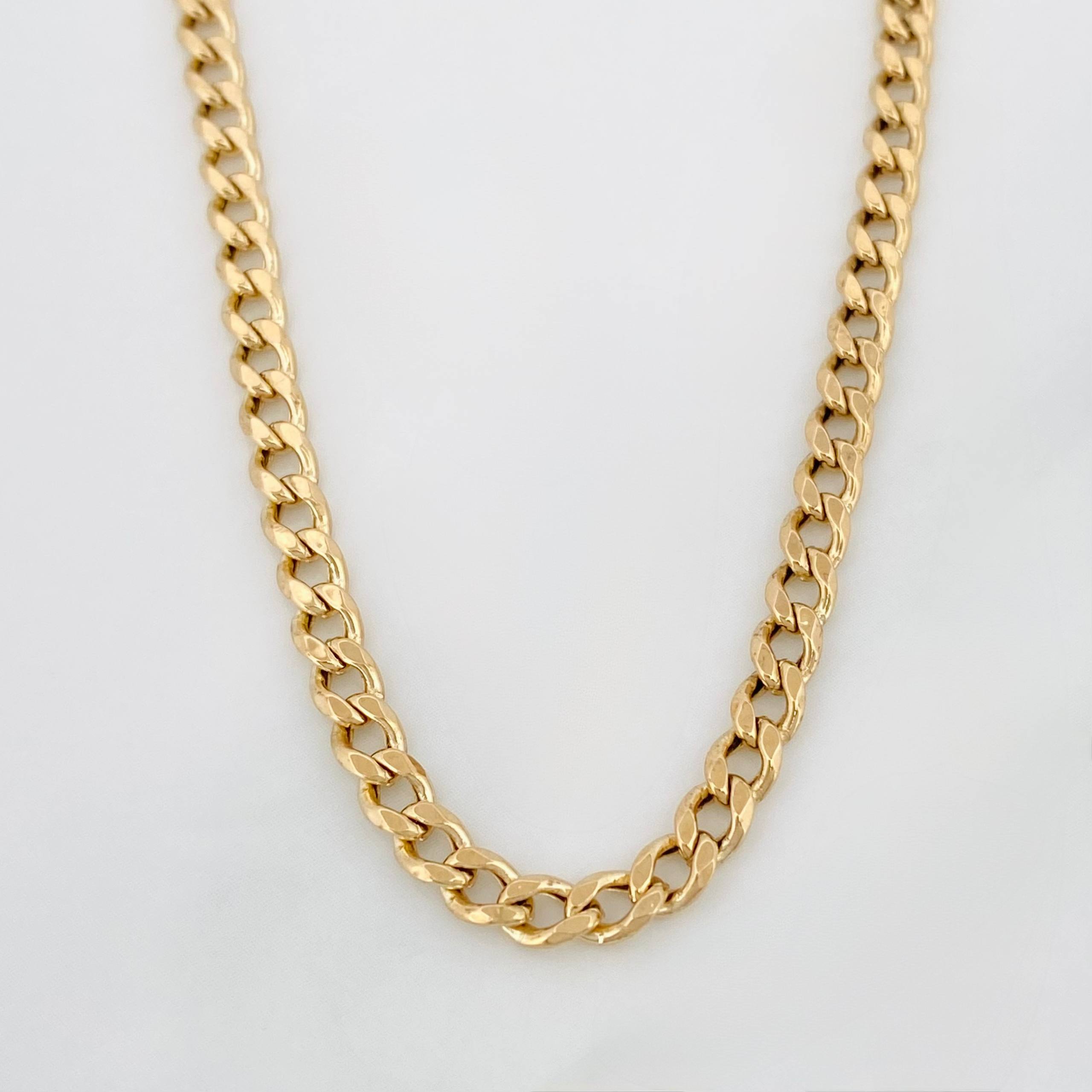 Cadena Cubana 8.6 g / 52 cm / 3.5 mm Oro Amarillo 18K