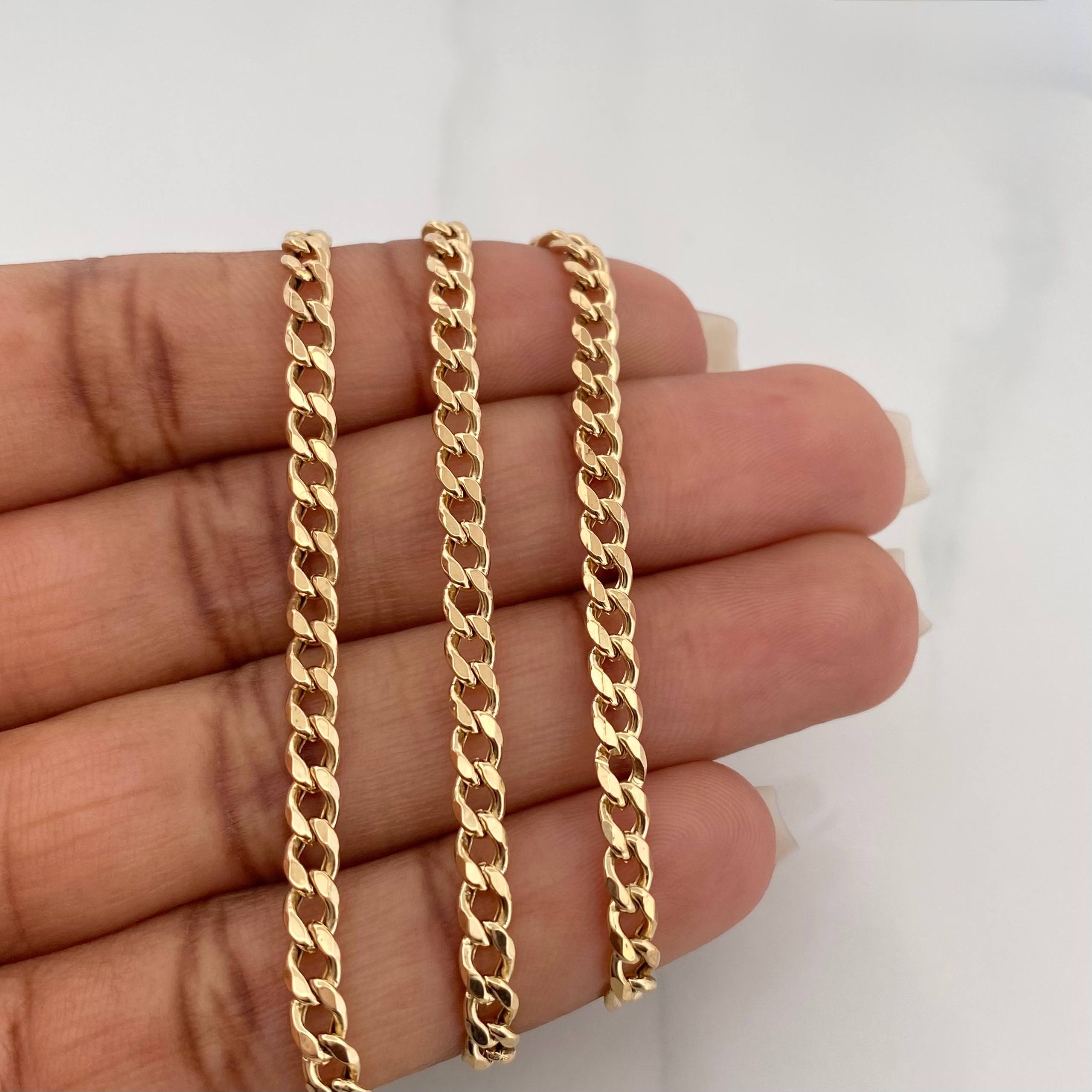 Cadena Cubana 8.6 g / 52 cm / 3.5 mm Oro Amarillo 18K
