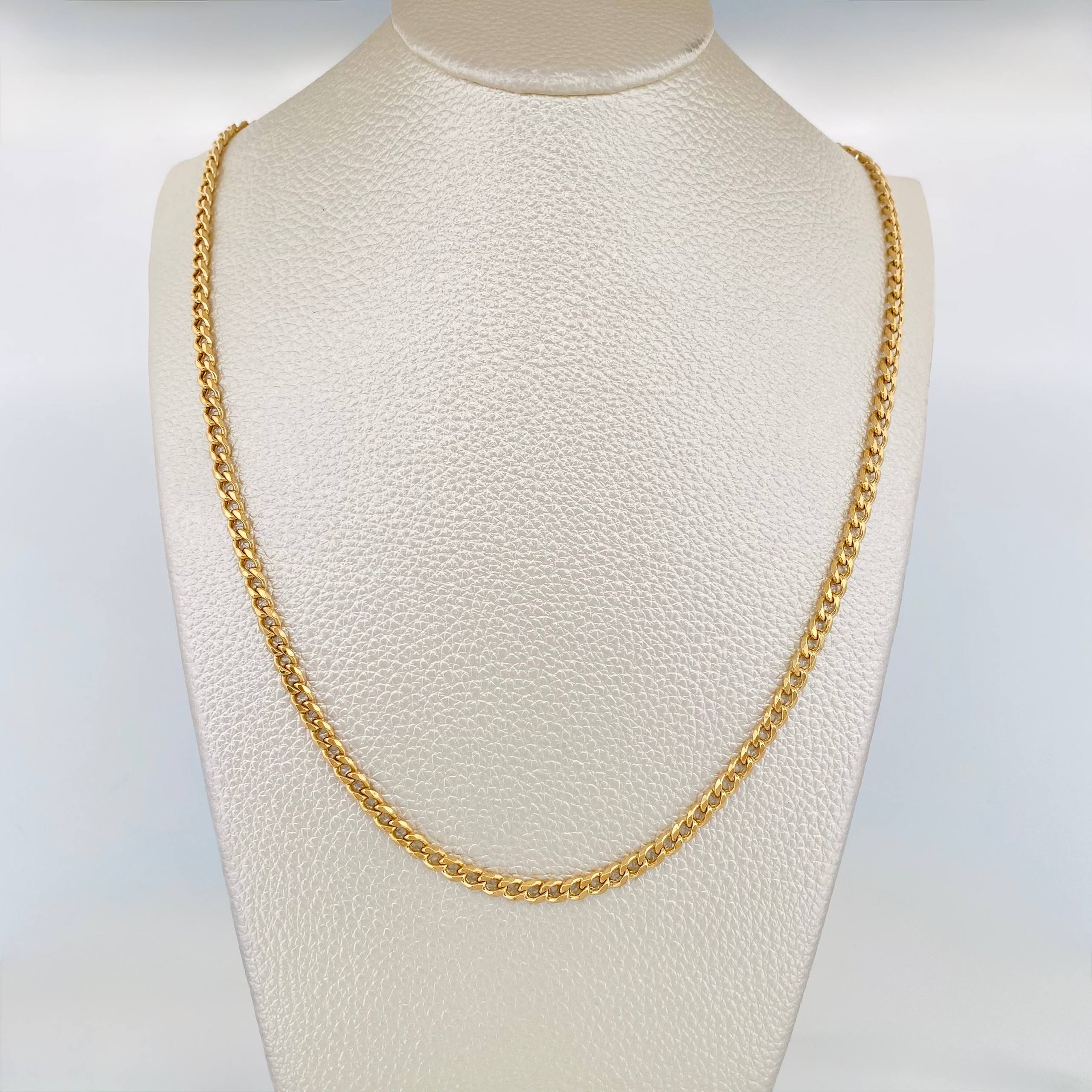 Cadena Cubana 8.6 g / 52 cm / 3.5 mm Oro Amarillo 18K