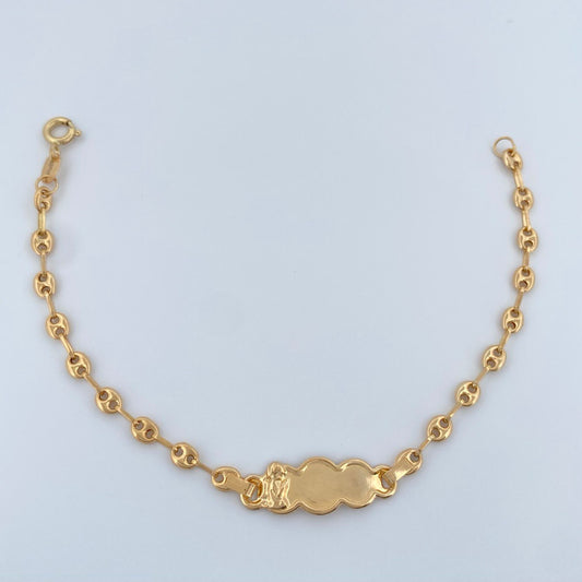 Pulso Bebé GC Placa Nube 1.85gr / 15cm / 3.36mm Oro Amarillo 18K %
