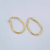 Candongas Lui Ovaladas 1.4gr / 2.8cm / Oro Amarillo 18K %