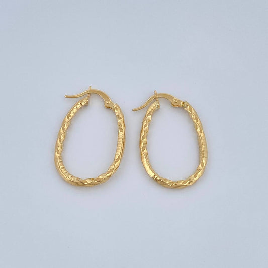 Candongas Megan Ovaladas 1.5gr / 2.8cm / Oro Amarillo 18K %